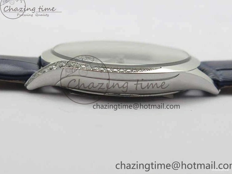 0422 Ladies’ De Ville Trésor Diamond Blue Dial Blue Fabric Watch OXF 1:1 Best Edition Swiss Quartz Upgraded 7892